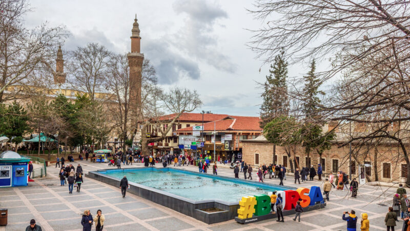 Bursa Yeşil Cami ve Uludağ manzarası