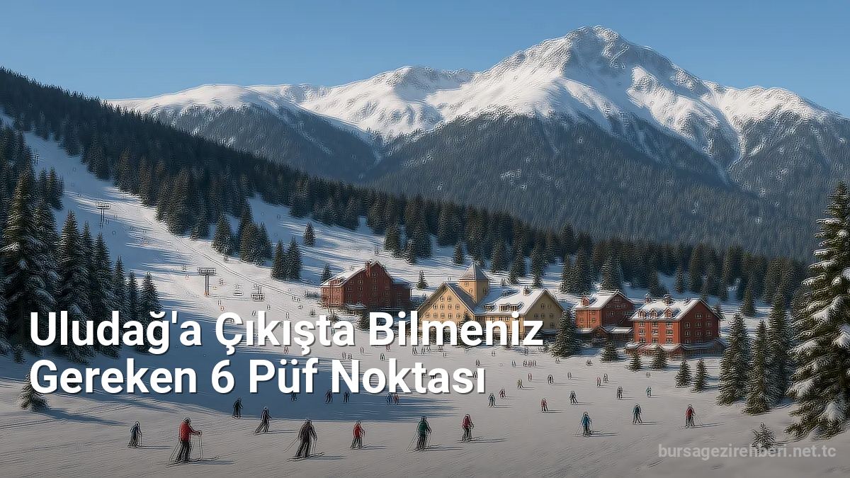 Uludağ'a Çıkışta Bilmeniz Gereken 6 Püf Noktası - bursagezirehberi.net.tc